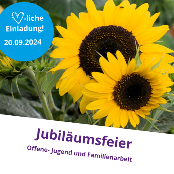 Das Bild zeigt zwei Sonnenblumen.  